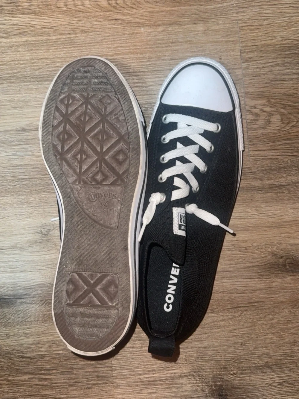 Converse Black and White Low-Top Canvas Sneakers